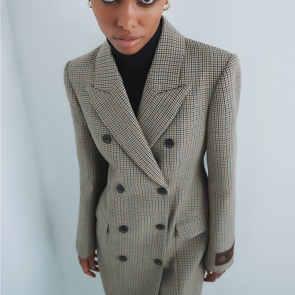Babaton figure coat in houndstooth print - Picture 6 of 7